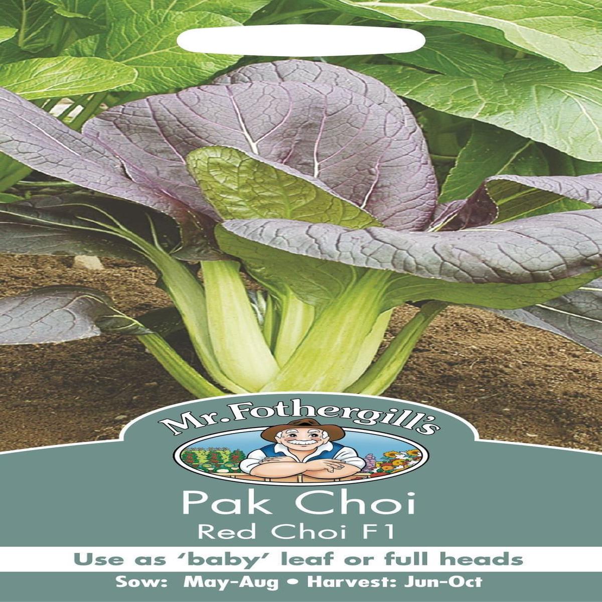 Mr Fothergills Pak Choi Red Choi F1 100 Seeds
