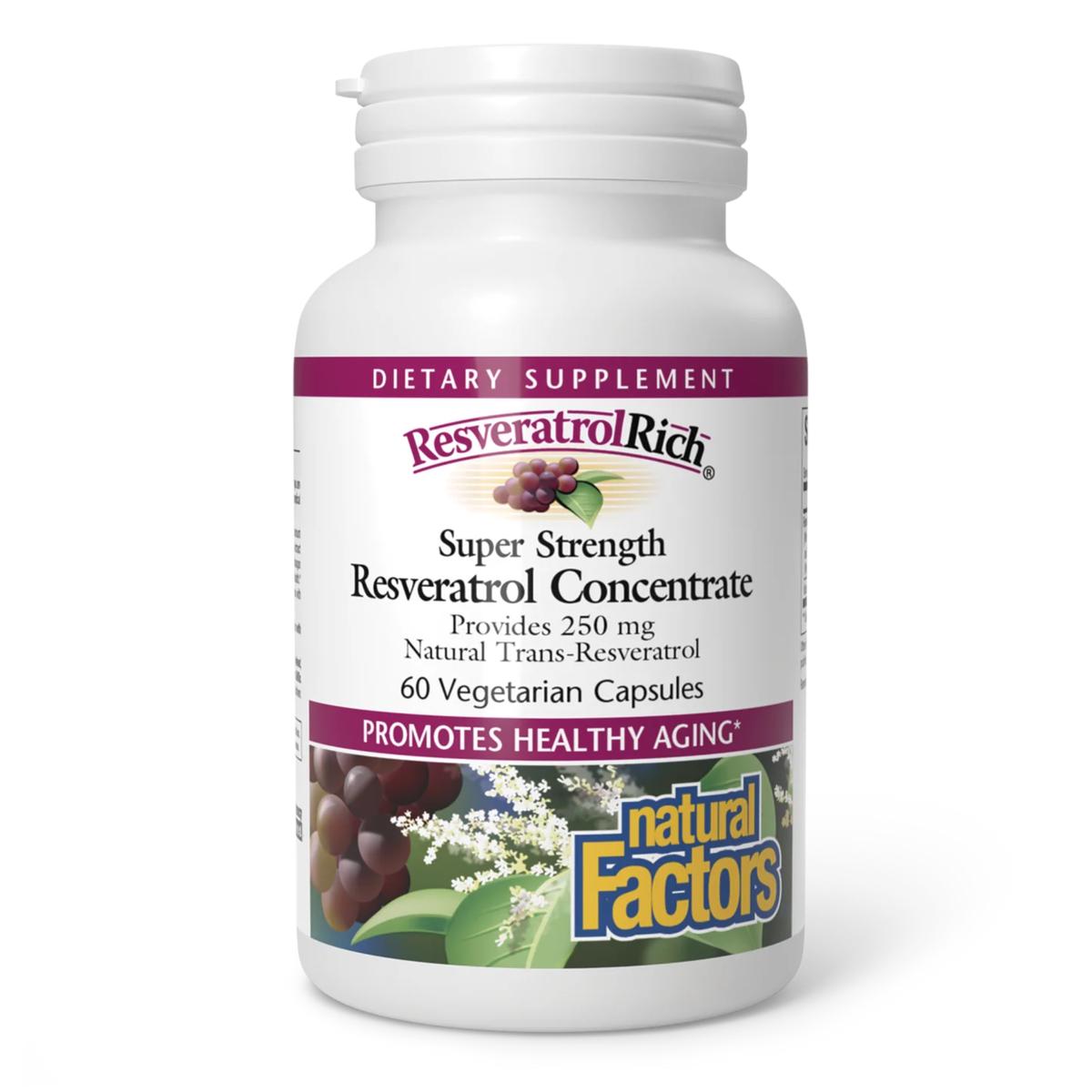 Natural Factors ResveratrolRich Super Strength 60 Veg Capsules