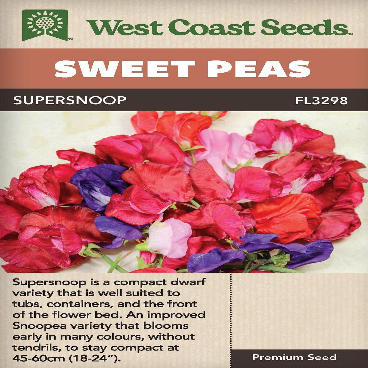 Sweet Peas Supersnoop Mix - West Coast Seeds