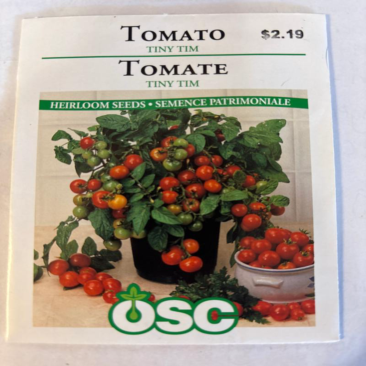 Tomato Seed Packets  Tiny Tim