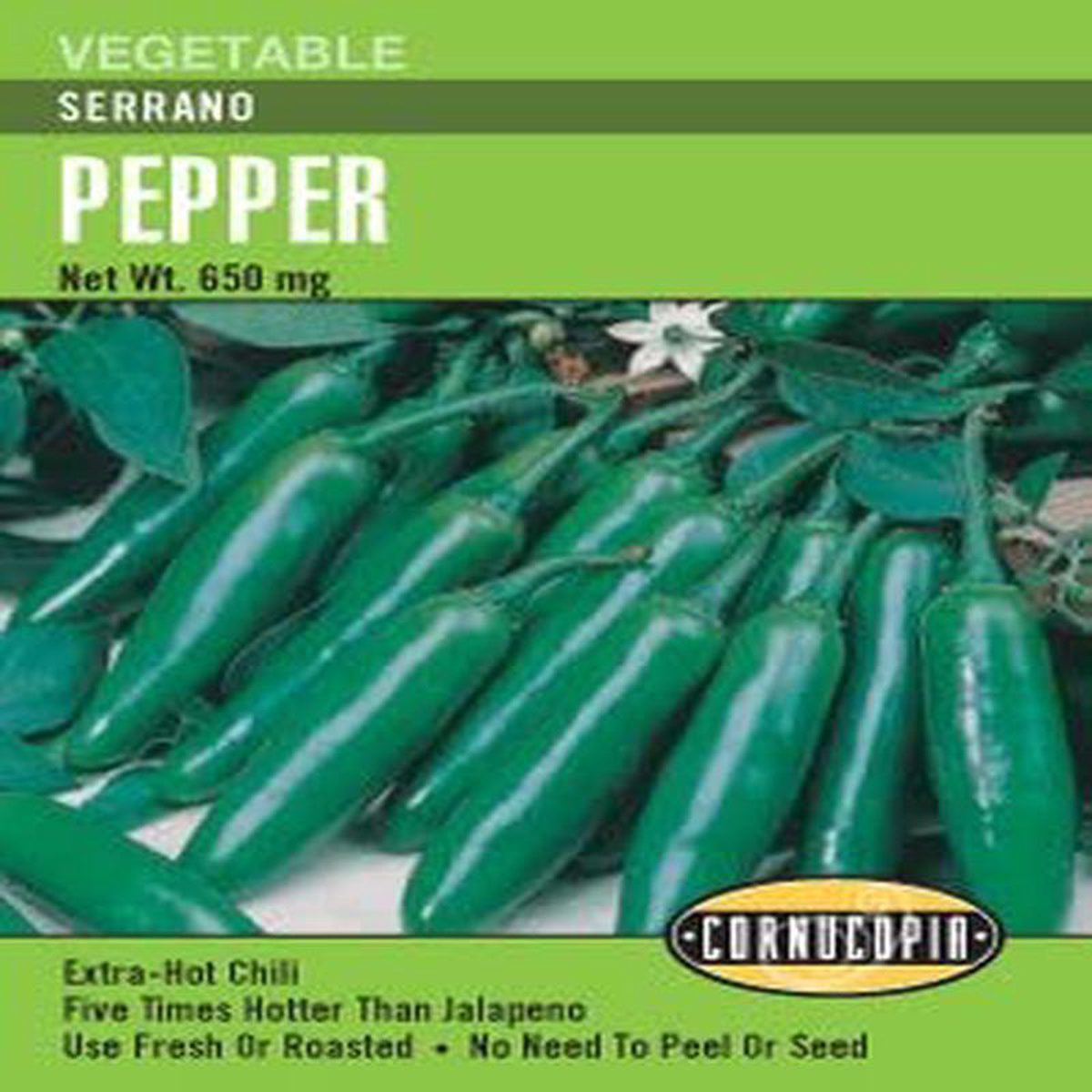 Pepper Serrano Chile 8211 Cornucopia Seeds