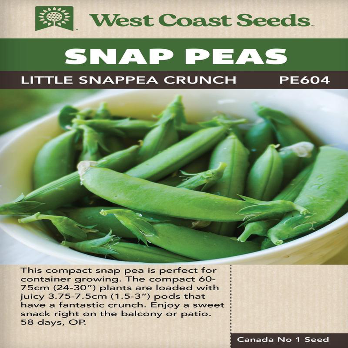 Peas Little Snappea Crunch 8211 West Coast Seeds
