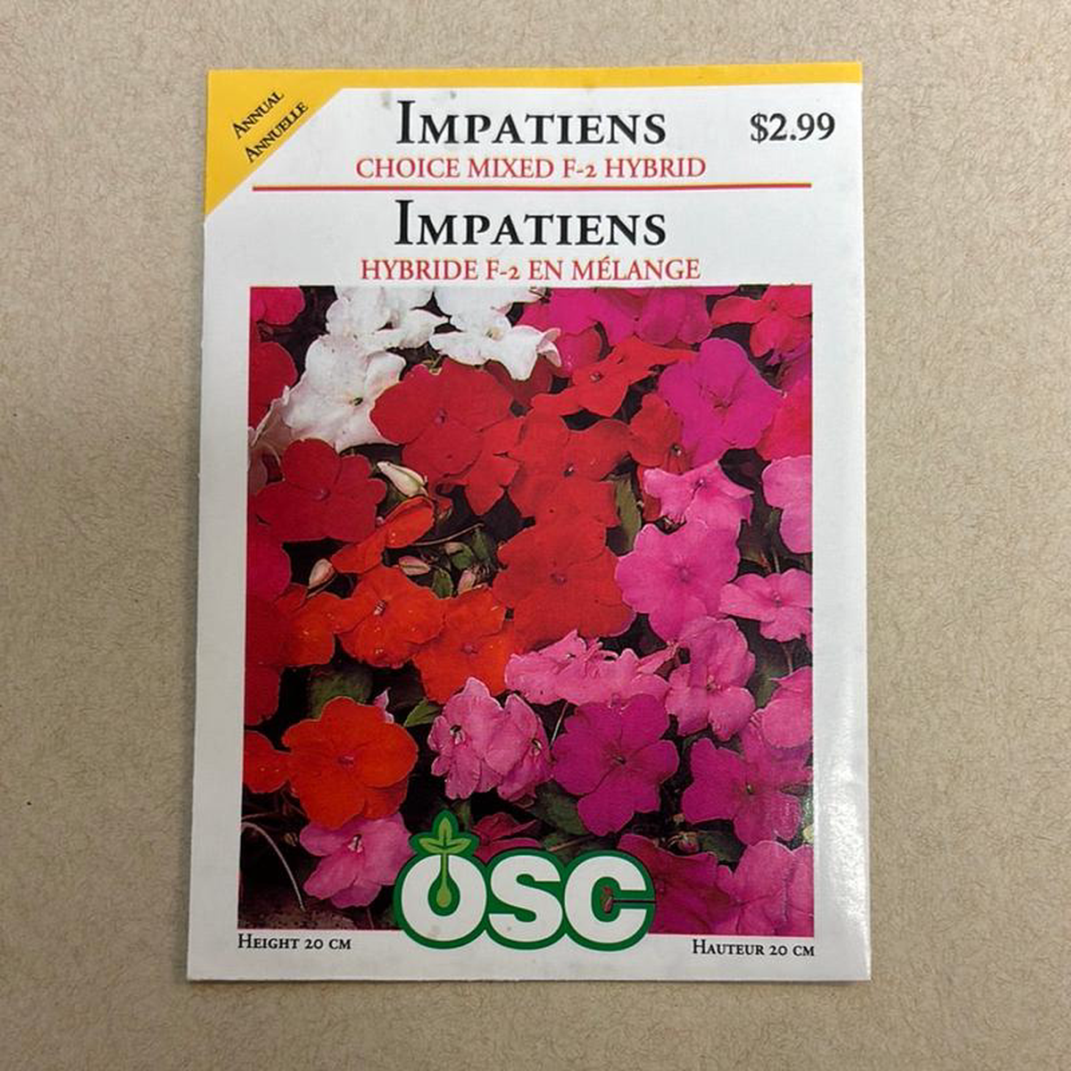 Impatiens Seed Packets 8211 Choice Mixed F-2 Hybrid