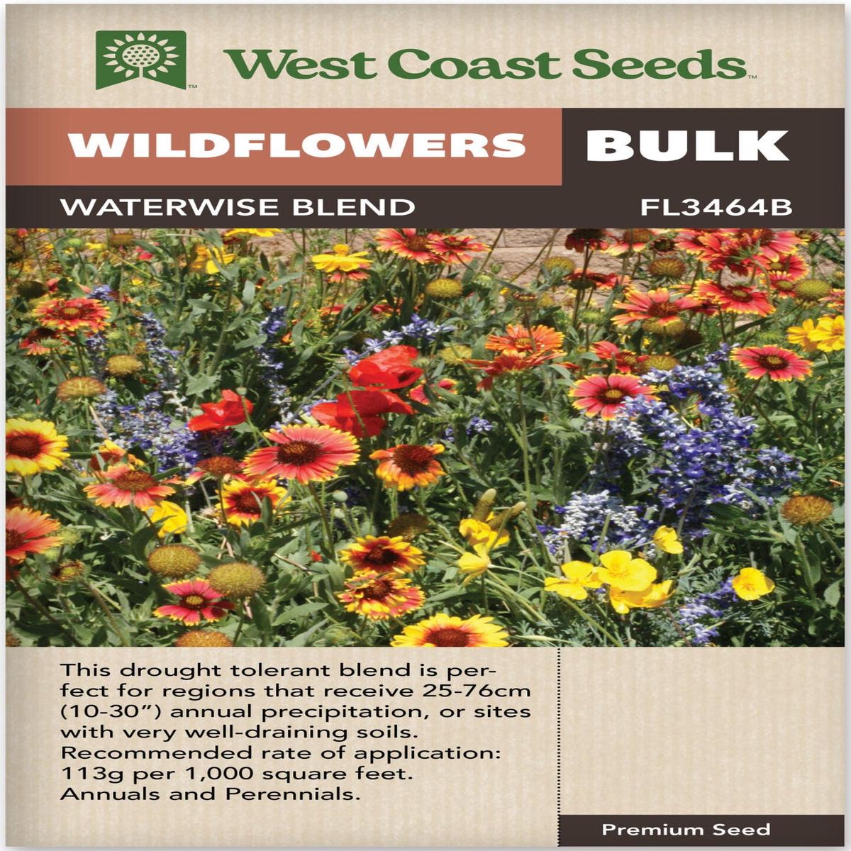 BULK Wildflowers Waterwise Blend - West Coast Seeds