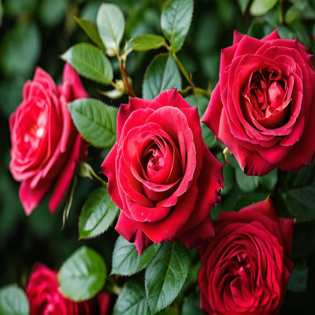 5 RED ROSE Rosa Bush Shrub Perennial Flower Seeds