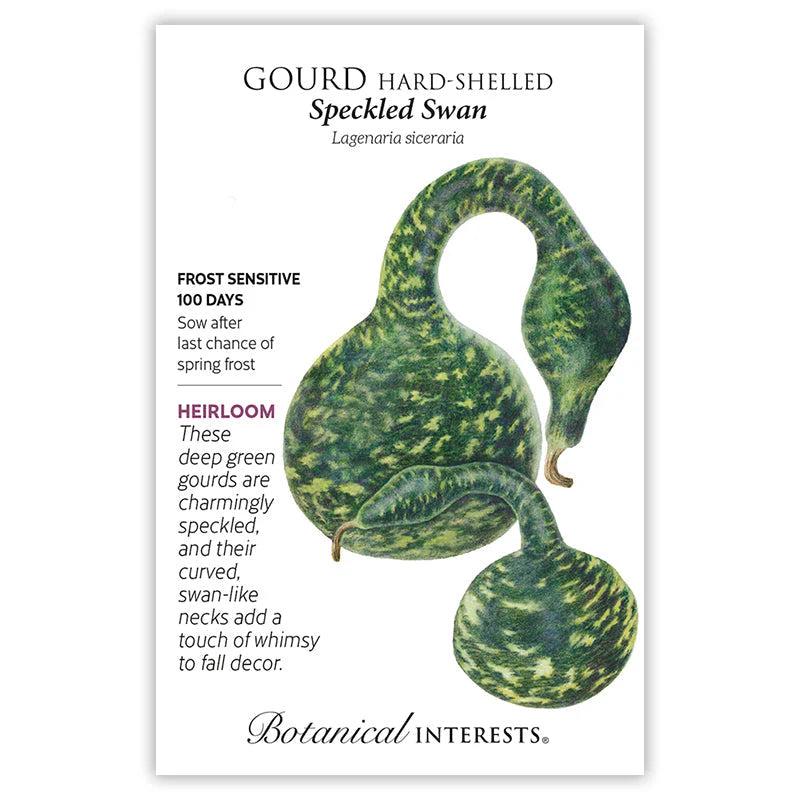 Botanical Interests SEED PACKET: Gourd, Hard Shelled (Speckled Swan)