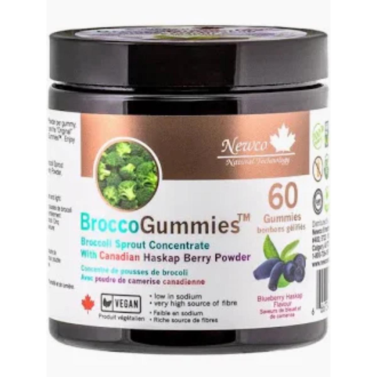 Newco Broccogummies Blueberry Haskap 60 Gummies