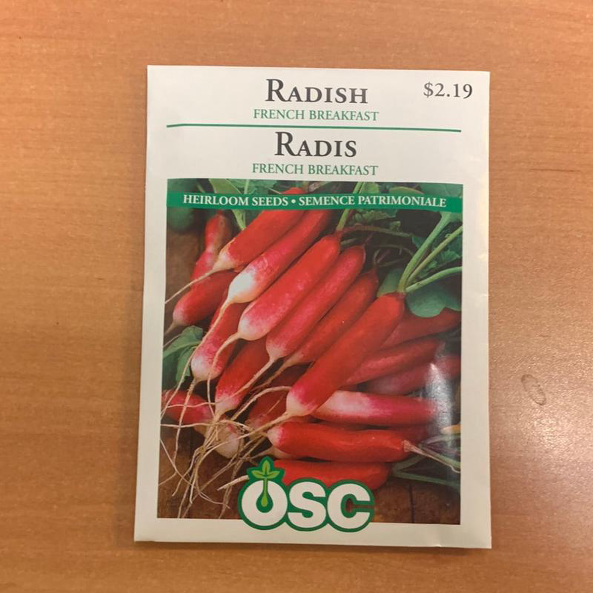 Radish Seed Packets  French Breakfast