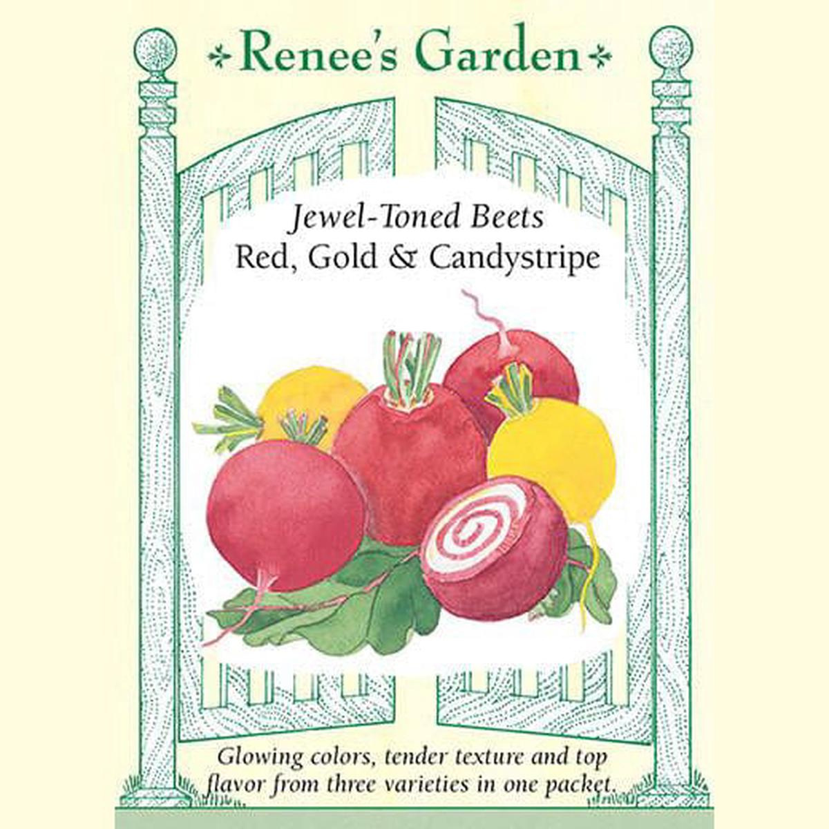 Beet Red, Gold & Candystripe - Renee's Garden