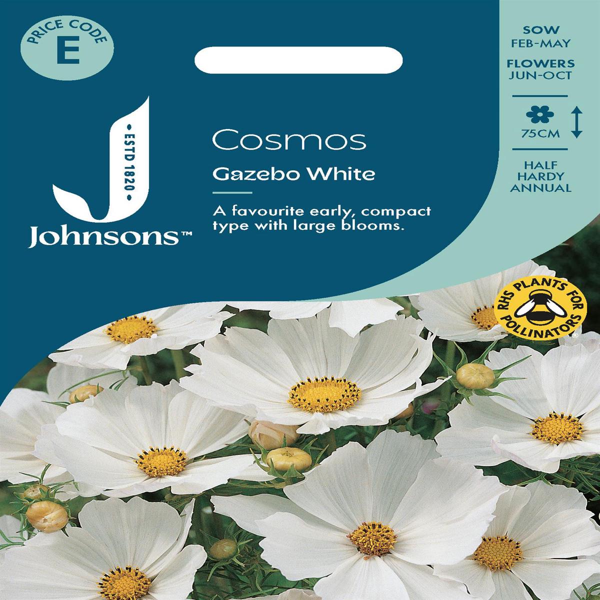 Johnsons - Cosmos Gazebo White - 75 Seeds