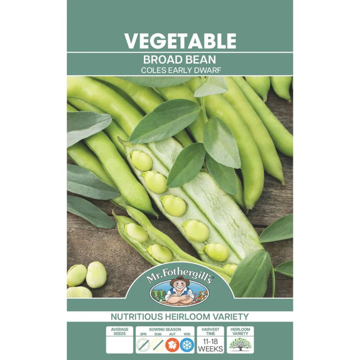 Fothergills Broad Bean Col. Ely Dwf