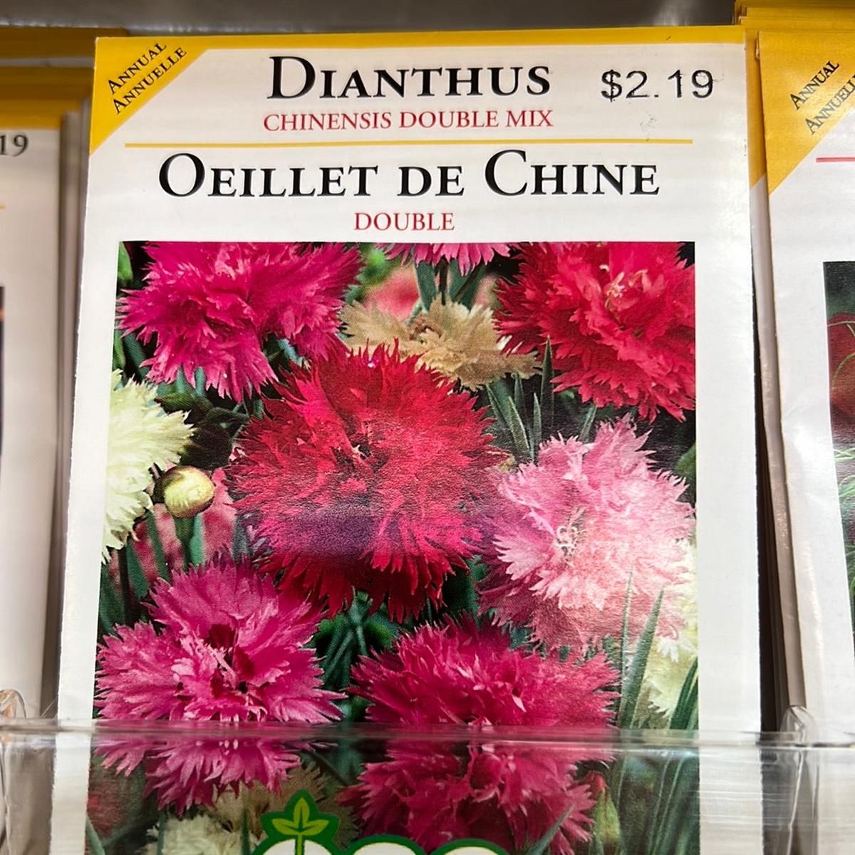 Seed Packets - Annuals - Dianthus (Chinese Double Mix)