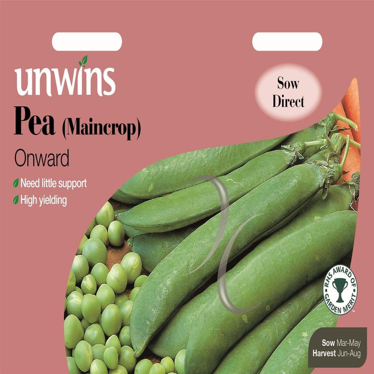 Unwins Pea (Maincrop) Onward 250 Seeds