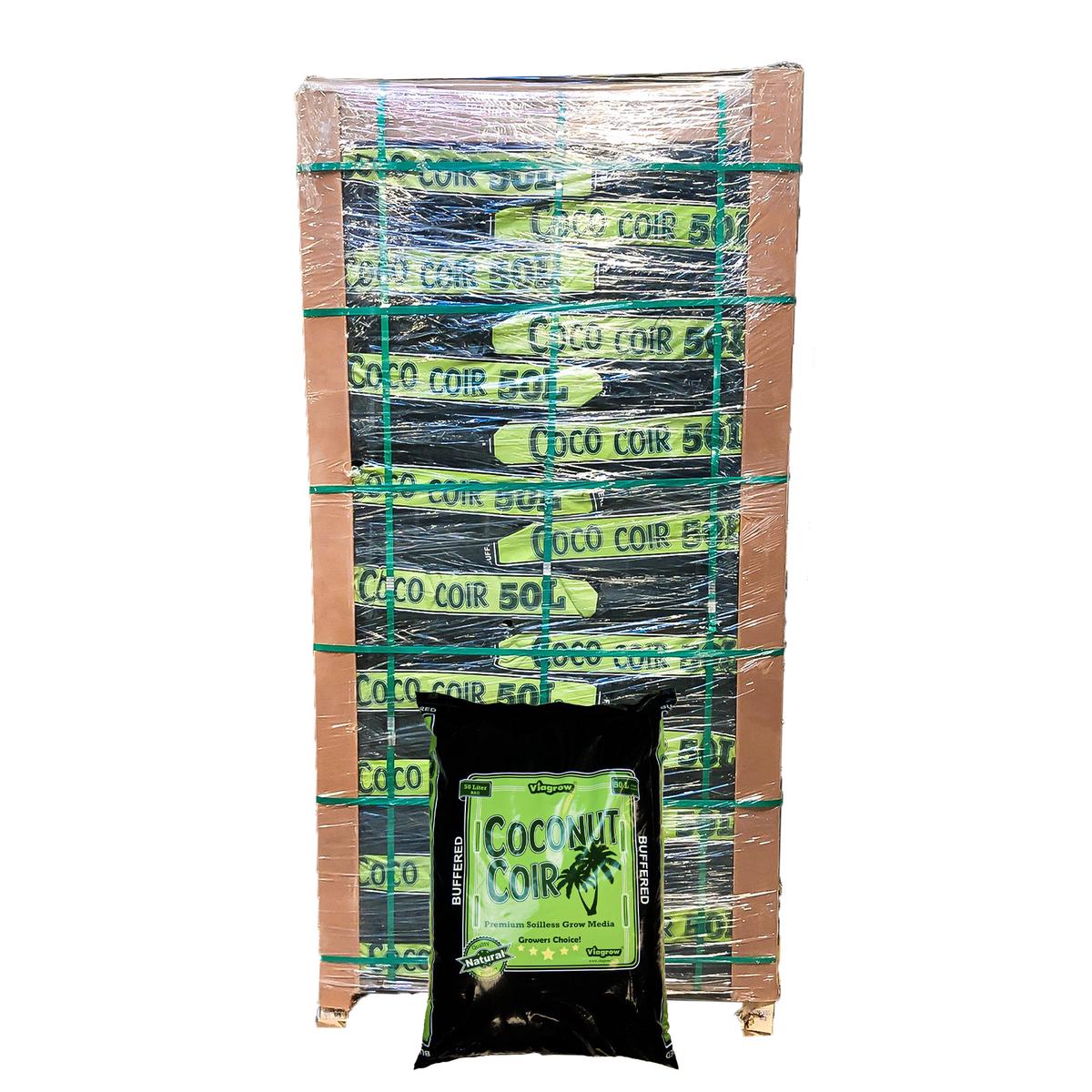 1.5 cu.ft. (50L) Buffered Loose Coconut Coir Soilless Grow Media Bag 90-Pallet