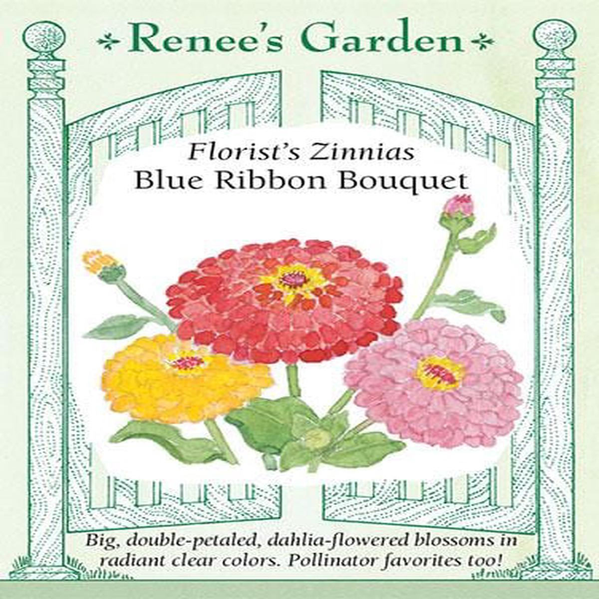 Zinnia Blue Ribbon Bouquet - Renee's Garden