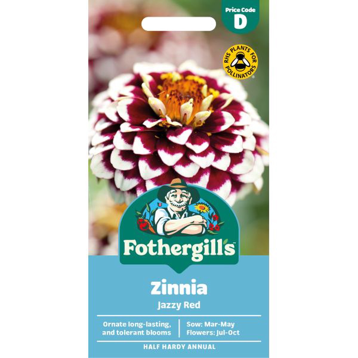 Zinnia Jazzy Red Flower Seeds