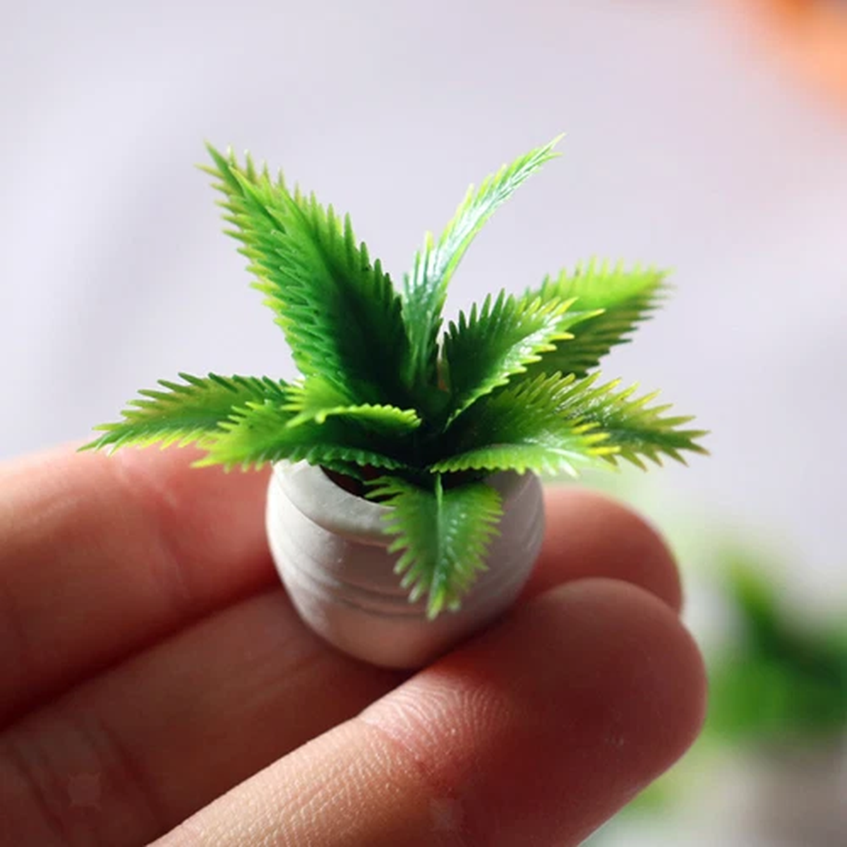 4PC Dollhouse Miniatures 1/12 Scale Pot Plants Flowerpot Garden Accessories