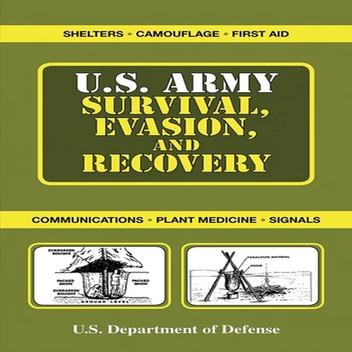 US Army Survival Hand Book Shelters Camouflage First Aid Plant Medicine Signals