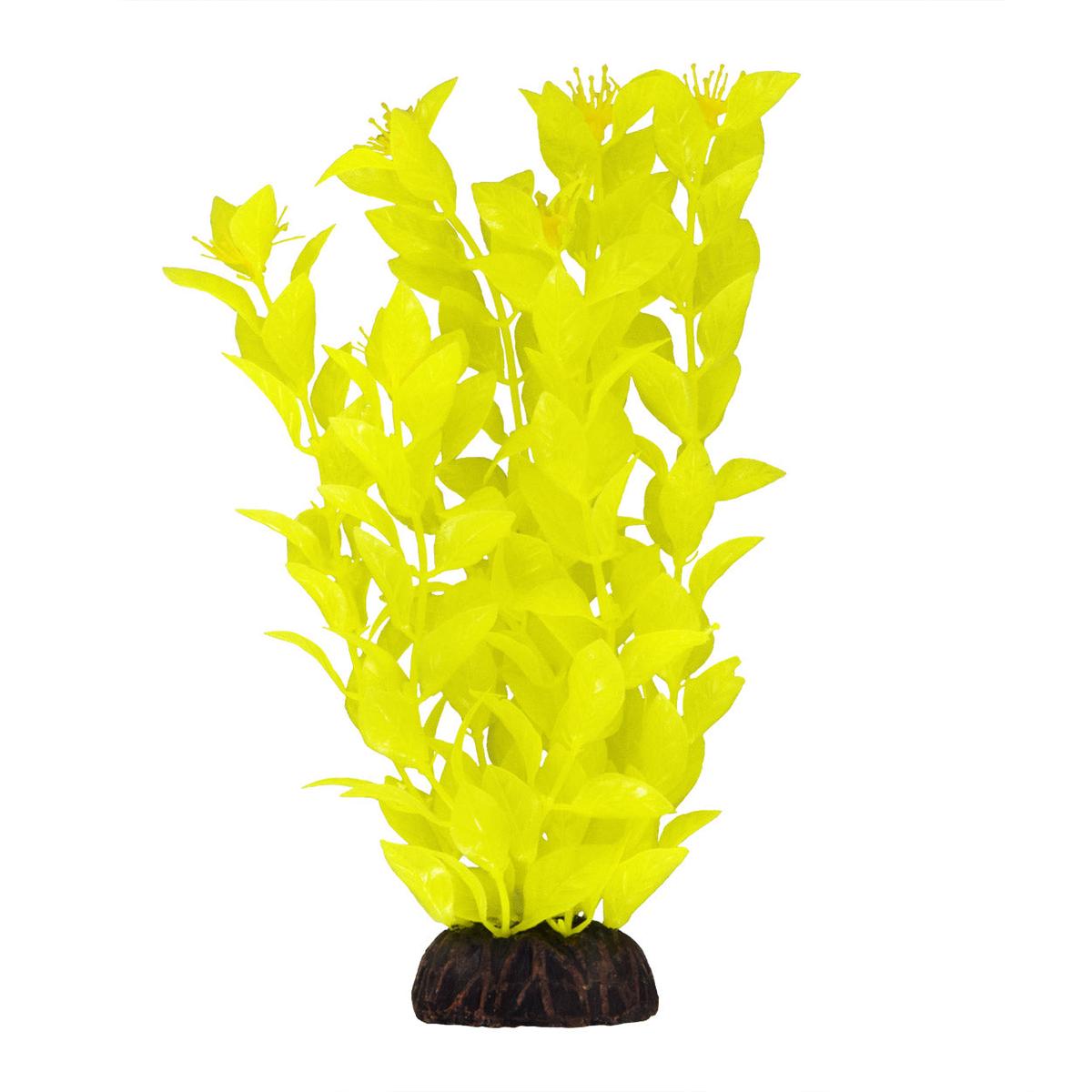 Underwater Treasures Ludwigia Yellow Plastic Plant - 8 inch