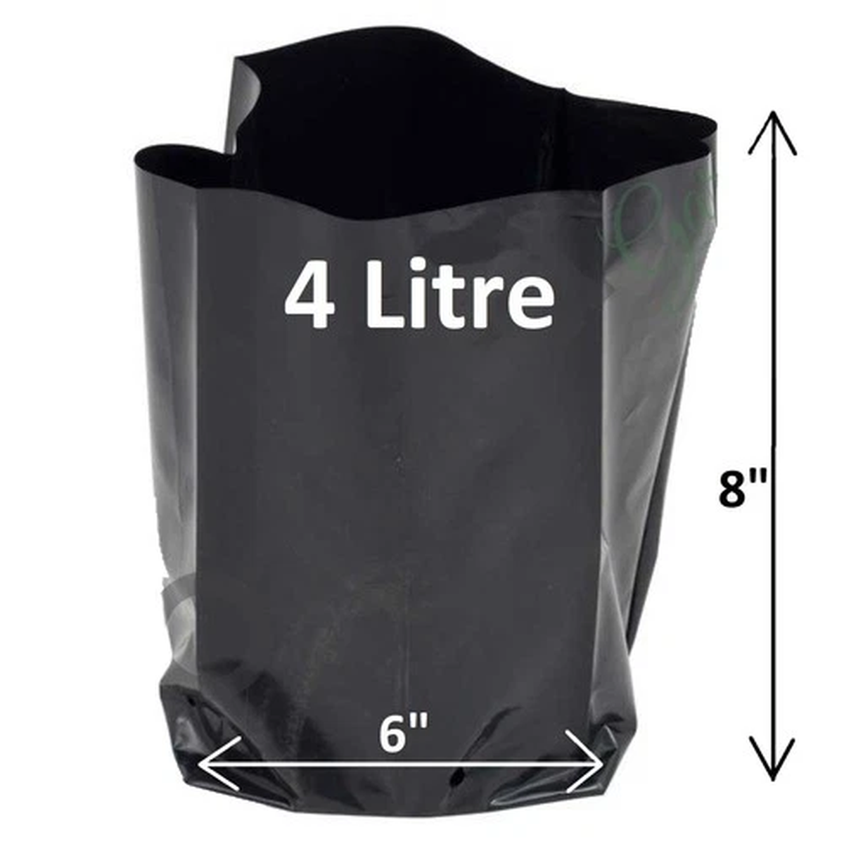 4 Litre Plant Poly Pots 6" x 8" Grow Bag Containers Hadopots Polythene
