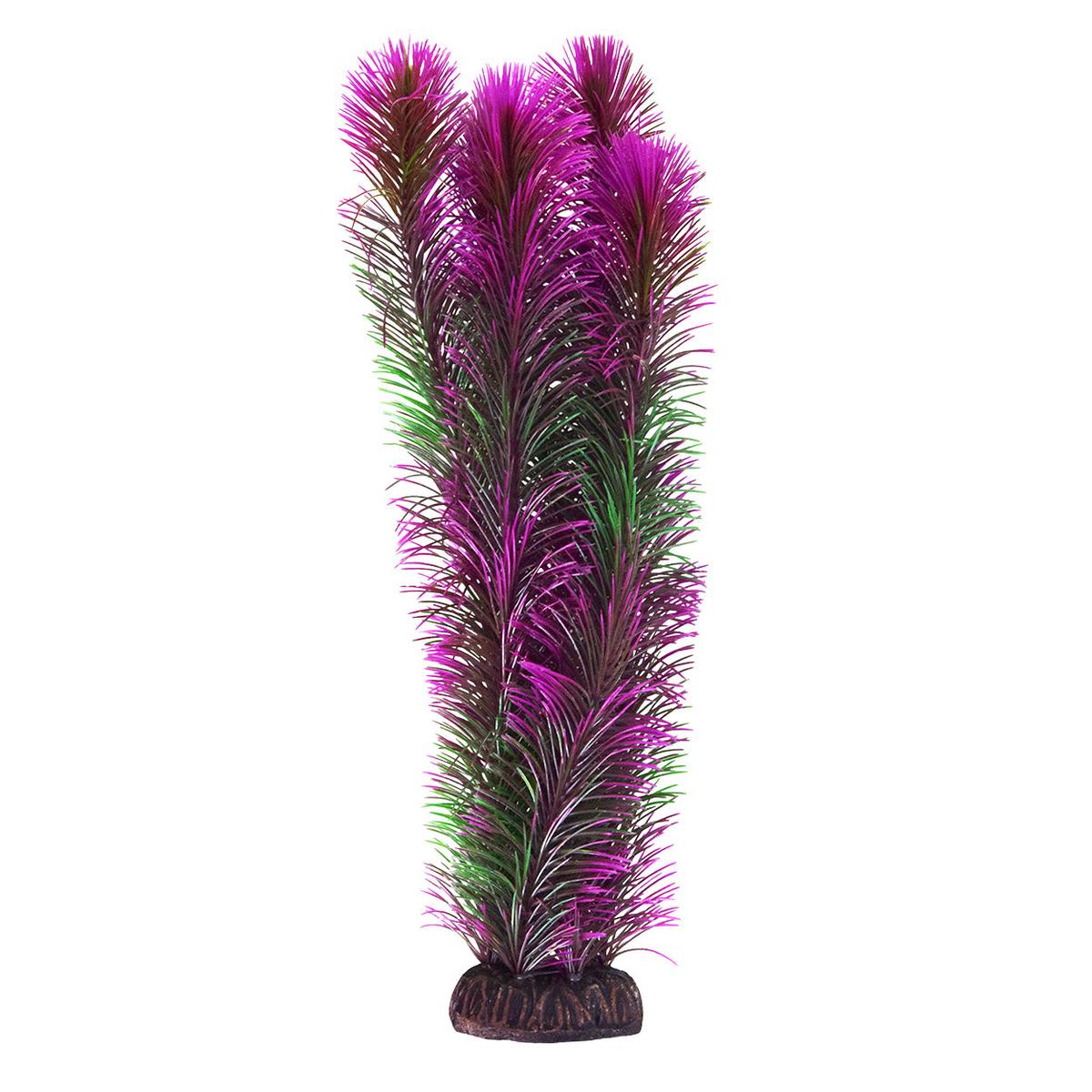 Underwater Treasures Ambulia Purple Plastic Plant - 16 inch